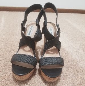 Black Strappy Wedges